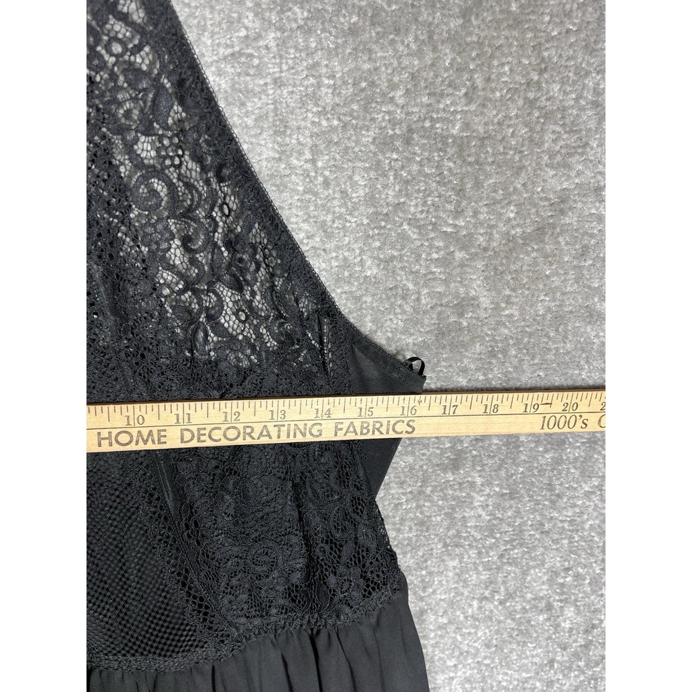 Torrid Mixed Lace and Mesh High Neck Babydoll Top Women Sz 2X Black Sheer Floral - Picture 5 of 6